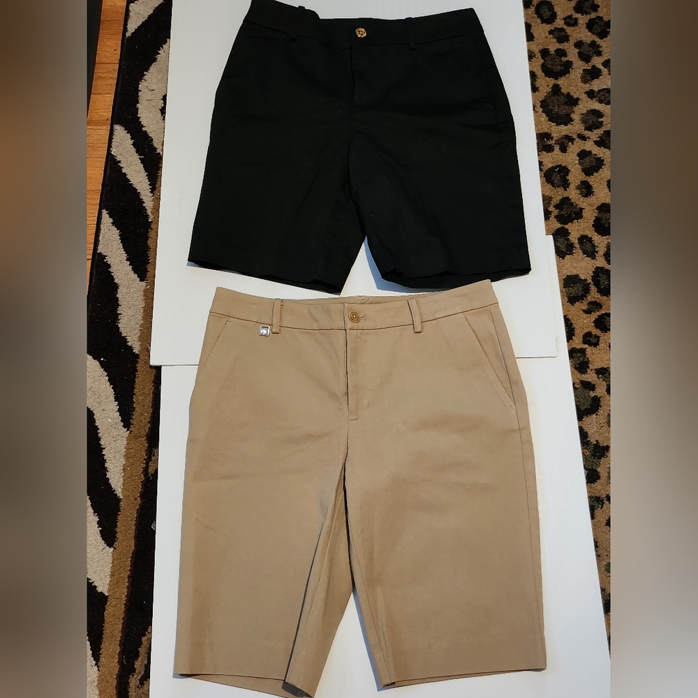 Lauren Ralph Lauren Black and Tan Women's Bermudas